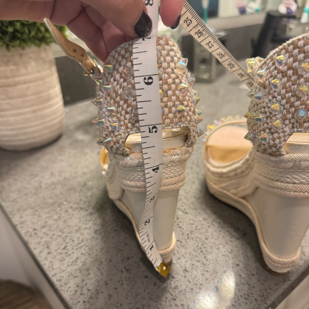 Christian Louboutin White Wedges - Picture 10 of 12